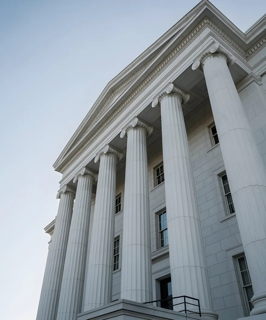 Classical courthouse columns